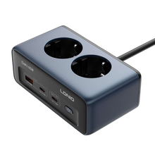 Produzni kabl LDNIO SE3, 2 uticnice, USB, 2xPD, 5u1, GAN, 45W total power.