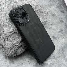 Zastitna futrola CARBON MagSafe - iPhone 15 Pro Max (6.7) crna (small camera) (MS).