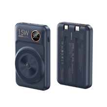 Back Up baterija (univerzalna) prenosiva baterija Magsafe REMAX Lecho Series RPP-527 PD 20W + QC 22.5W Fast Charging 10000mAh plava.