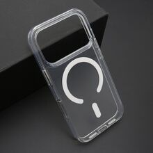 Zastitna futrola COLOR okvir MagSafe - iPhone 17 Pro srebrna (providna) (MS).