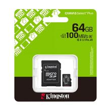 Memorijska kartica Kingston SelectPlus 64GB gen 3 150MB/s SDCS3 + adapter (MS).