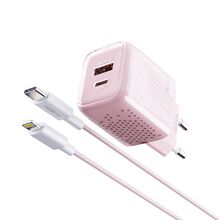 Kucni punjac Moxom MX-HC206 18W FAST PD 20W Type C na lightning pink (MS).