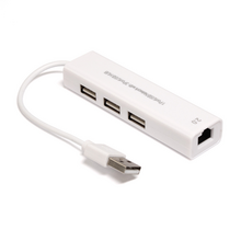 Adapter USB 2.0 na RJ45 i USB HUB 3 porta 2u1 JWD-U25.