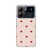 PRINT silikonska futrola - ZTE Blade A54 Beige Hearts.