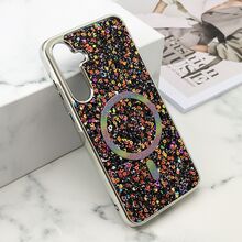 Zastitna futrola GLAM GLOW MagSafe - Samsung A556 Galaxy A55 5G crna (MS).