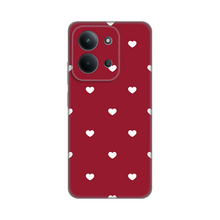 PRINT silikonska futrola skin (ultra tanka) - Xiaomi Redmi 15C 4G Burgundy Hearts.