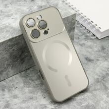 Zastitna futrola COLOR METAL MagSafe - iPhone 16 Pro (6.3) srebrna (small camera) (MS).