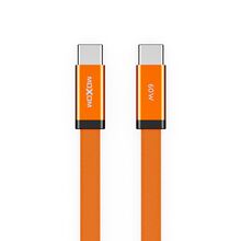 USB data kabl MOXOM MX-CB372 pleteni Fast 60W 3A Type-C na Type-C 1m narandzasti (MS).