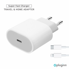 Kucni Punjac Pluginn AJ-20 A2347 EMC3621 PD Fast 20W - iPhone 11-14 sa PD lightning kablom CE beli.