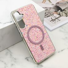 Zastitna futrola GLAM GLOW MagSafe - Samsung A556 Galaxy A55 5G roze (MS).