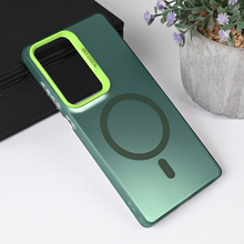 Zastitna futrola Magsafe providna - Samsung S938 Galaxy S25 Ultra zelena.