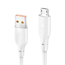 Data kabl KONFULON DC63, 3A, USB na micro USB beli 1m.