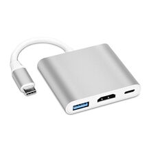 Adapter TYPE C+HDMI+USB3.0 na TYPE C (MS).