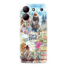 PRINT CLEAR silikonska futrola skin (ultra tanka) - ZTE Blade A54 SP031 (MS).