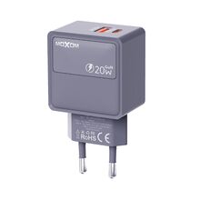 Kuciste punjaca MOXOM MX-HC286 Type C + USB 20W sivi (MS).