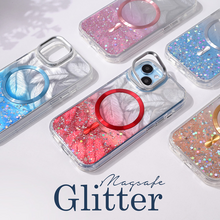 Zastitna futrola Magsafe Glitter - iPhone 12 6.1 roze.