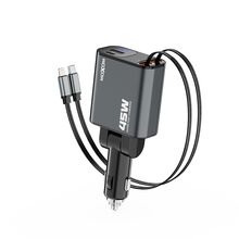 Auto punjac Moxom MX-VC53 USB & Type C output + Type C & lightning cable output 45W crni (MS).