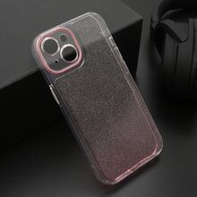 Zastitna futrola OMBRE GLITTER - iPhone 15 roze (MS).