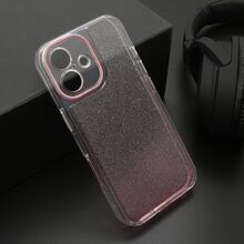 Zastitna futrola OMBRE GLITTER - iPhone 16 (6.1) roze (MS).