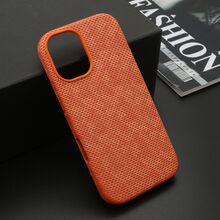 Zastitna futrola WOVEN TOUCH MagSafe - iPhone 17 narandzasta (MS).