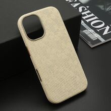 Zastitna futrola WOVEN TOUCH MagSafe - iPhone 17 krem (MS).