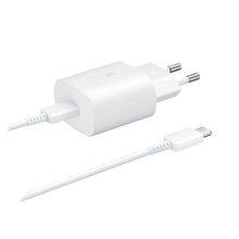 Kucni punjac Super Fast 25W/3A - Samsung PD + kabl type-C na Type C beli HQ (MS).