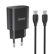 Kucni punjac Comicell Superior CO-DC24 Fast PD 25W 3A Type C na Type C crni (MS).