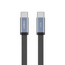 USB data kabl MOXOM MX-CB372 pleteni Fast 60W 3A Type-C na Type-C 1m crni (MS).