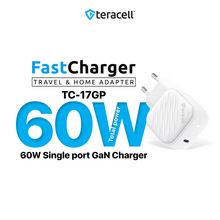 Kucni punjac Teracell Evolution TC-17GP, GaN, PPS, PD 3.0, 60W beli CE.