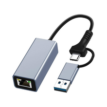 Adapter Type C - USB 3.0 JWD na Gigabitni LAN sivi.