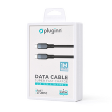 Data kabl Pluginn fast PD 240W Type C na Type C crni 1m.