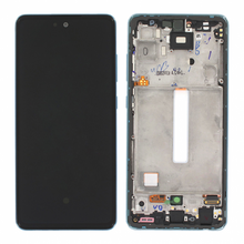 LCD ekran (displej) - Samsung A525/Galaxy A52 2021 + touchscreen + okvir Blue Service Pack ORG/GH82-25524B.