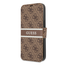 Zastitna futrola na preklop Guess Bk Pu 4G Stripe - iPhone 13 braon (GUBKP13M4GDBR).