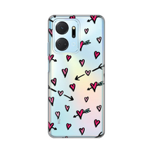 PRINT silikonska futrola skin (ultra tanka) - Huawei Honor X7a Heart Pattern.