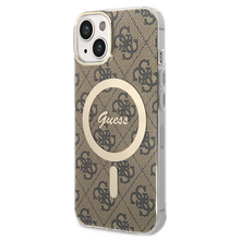 Zastitna futrola Guess Hc Magsafe IML 4G Pattern - iPhone 15 braon (GUHMP15SH4STW).