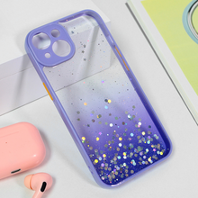 Zastitna futrola okvir Glitter - iPhone 15 ljubicasta.