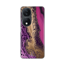 PRINT silikonska futrola - Huawei Honor X7b Purple Gold Marble.