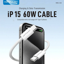 Data kabl KONFULON DC61 PD 60W Super Fast Charge - iPhone 15 Type C na Type C beli 1m.