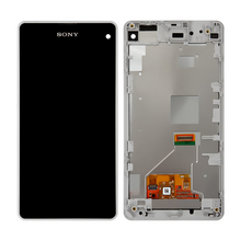 LCD ekran (displej) - Sony Xperia Z1 compact/D5503+touch screen crni+frame beli.