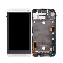 LCD ekran (displej) - HTC ONE/M7+touch screen+frame sivi SPO.