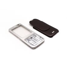 Maska (kuciste, oklop) - Nokia N73 siva sa tastaturom.