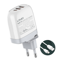 Kucni punjac LDNIO A3511Q PD, QC4+, QC3.0, PPS, 65W USB na Lightning.