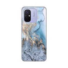 PRINT silikonska futrola - Xiaomi Redmi 12C Blue Gold Marble.