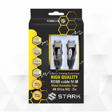 Kabl STARK HDMI M-M pozlacen 4K metalno kuciste 2m.