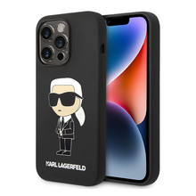 Zastitna futrola Karl Lagerfeld Hc Silicone NFT Ikonik - iPhone 15 Pro Max 6.7 crna (KLHCP15XSNIKBCK).