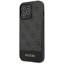 Zastitna futrola Guess Hc PC/TPU 4G Pu Bottom Stripe - iPhone 15 Pro 6.1 siva (GUHCP15LG4GLGR).