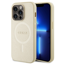Zastitna futrola Guess Hc PU Saffiano Magsafe - iPhone 15 Pro 6.1 bez (GUHMP15LPSAHMCB).