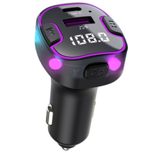 FM transmiter C49 USB, PD, QC 3.0 Bluetooth 5.0, RGB, Slusalica (handsfree) crni.