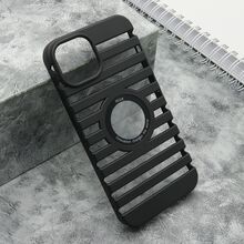 Zastitna futrola LINES LOGO CUT - iPhone 14 (6.1) crna (MS).