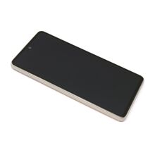 LCD ekran (displej) - Samsung A536 (A53 5G 2022) + Touch screen + okvir Full ORG beli (GH82-28024B/28025B) (MS).